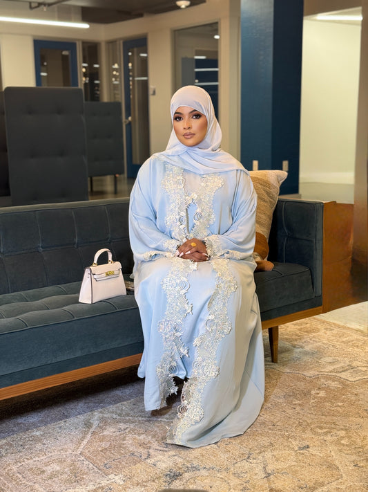 Desert Bloom – 3 Piece Abaya Set