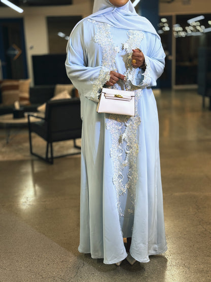Desert Bloom – 3 Piece Abaya Set