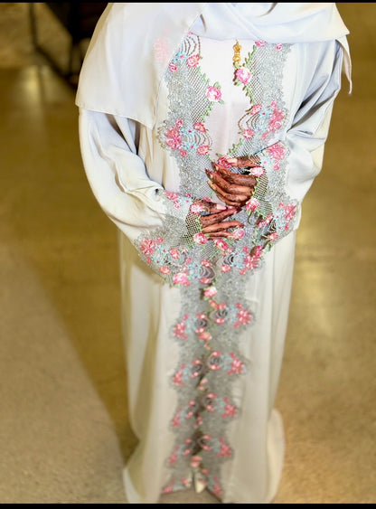 Desert Bloom – 3 Piece Abaya Set